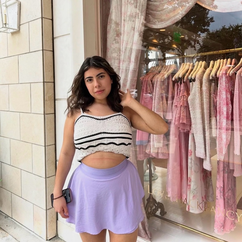 90 Degree By Reflex Lavender Skirt